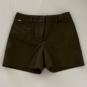 White House Black Market Women’s High-Waist Olive Green Tailored Shorts